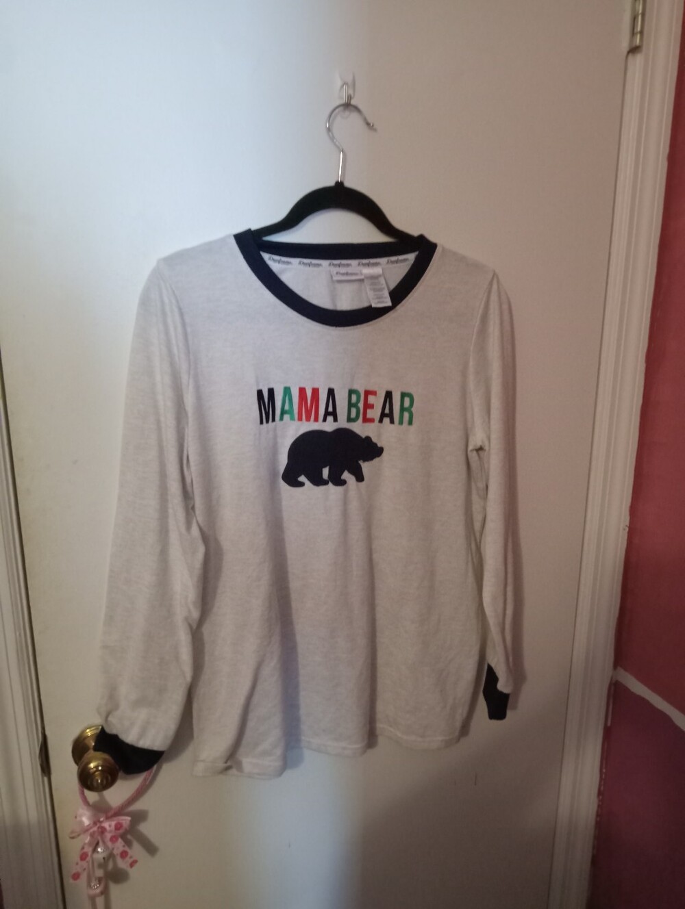 Women's M Dearfoams Mama Bear Loungewear Pajama Top